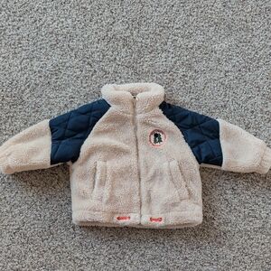 Zara Navy Sherpa Jacket